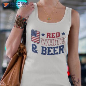 red white and beer shirt usa 4th of july gift tank top 4