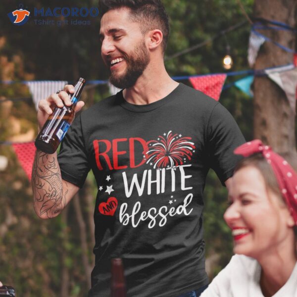 Red White And Blessed 4th Of July Jesus Patriotic American Shirt