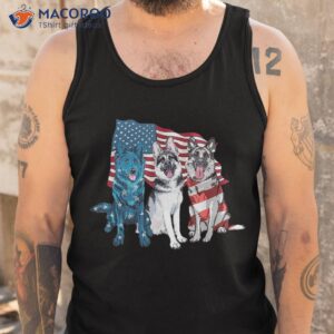 red white and blue american flag german shepherd 4th of july shirt tank top