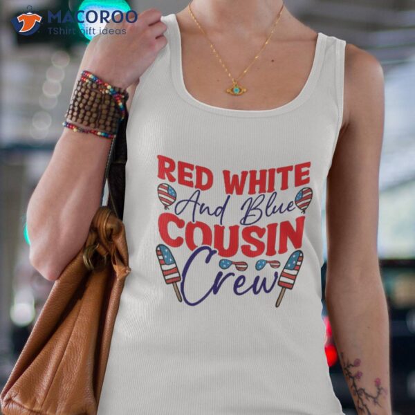 Red White And Blue Cousin Crew Shirt