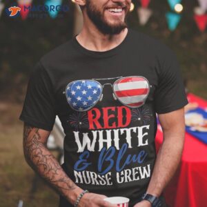 red white and blue nurse crew 4th of july american flag shirt tshirt