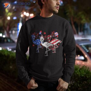 red white blue flamingo 4th of july patriot us america flag shirt sweatshirt