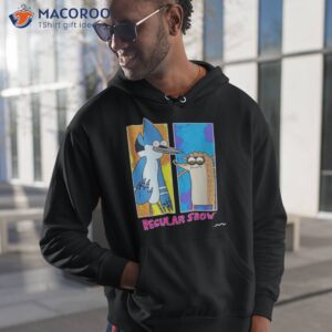 regular show mordecai and rigby portraits shirt hoodie 1