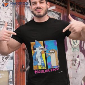 regular show mordecai and rigby portraits shirt tshirt 1
