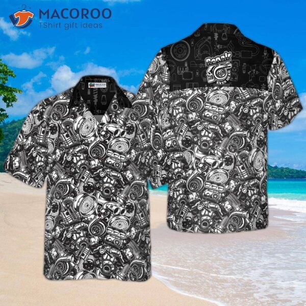 Repair Even Dead On Dark Background Hawaiian Shirt