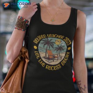 retired teacher 2023 retiret party beach summer shirt tank top 4