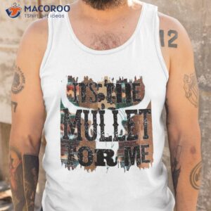 retro bull skull its the mullet for me western country music shirt tank top