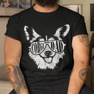 retro corgi dad gift dog owner pet welsh fathers day shirt tshirt