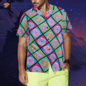 Retro-cute Yummy Donut Pattern Hawaiian Shirt