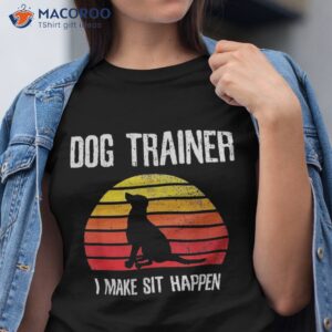 Retro Dog Commands Obedience Training Funny Trainer Shirt