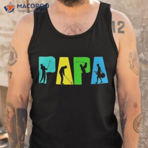 retro golfing papa golfer shirt golf gifts for fathers day shirt tank top