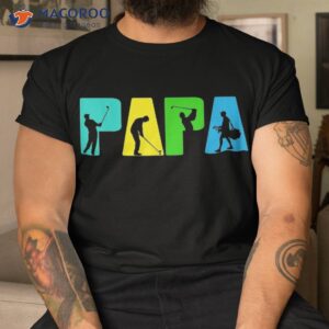 Retro Golfing Papa Golfer Shirt. Golf Gifts For Fathers Day Shirt