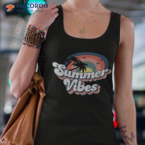 retro groovy summer vibes for kids vacation shirt tank top 4