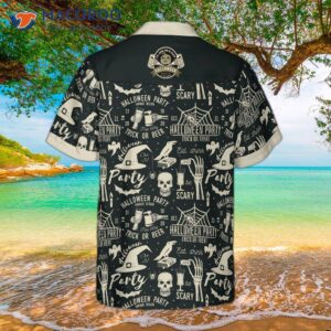 retro halloween beer party hawaiian shirt 1