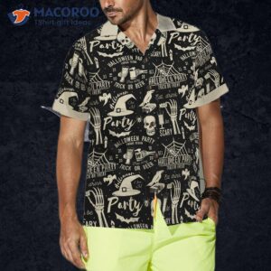 retro halloween beer party hawaiian shirt 2