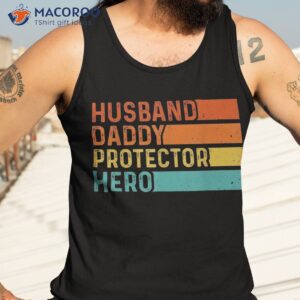 retro husband daddy protector hero fathers day for dad shirt tank top 3