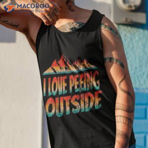 retro i love peeing outside outdoor camping hiking shirt tank top 1