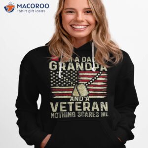 retro i m a dad grandpa and veteran nothing scares me shirt hoodie 1