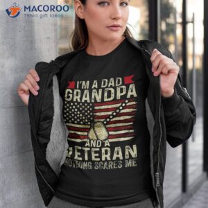 Retro I’m A Dad Grandpa And Veteran Nothing Scares Me Shirt