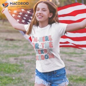 retro i m here for the snacks and freedom 4th of july shirt tshirt 4