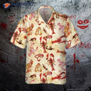 retro lobster pattern hawaiian shirt unique print shirt for adults 2