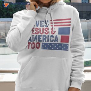 retro loves jesus and america too god christian 4th of july shirt hoodie 2