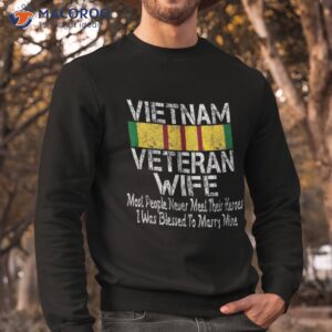 retro military family vietnam veteran wife gift shirt sweatshirt