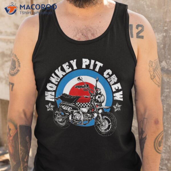 Retro Monkey Bike Pit Crew Mechanic Shirt