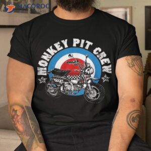 retro monkey bike pit crew mechanic shirt tshirt