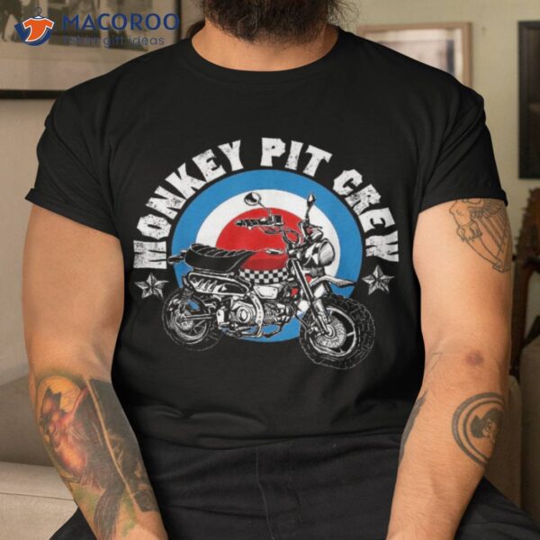Retro Monkey Bike Pit Crew Mechanic Shirt