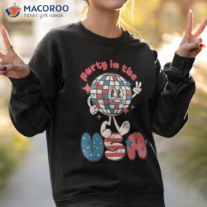 retro party in the usa 4th of july patriotic disco ball shirt sweatshirt 2