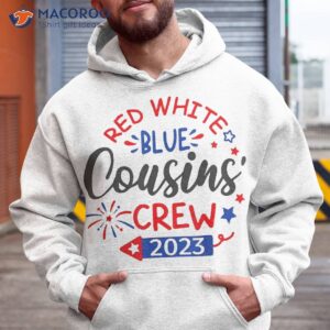 retro red white blue cousins crew 2023 4th of july kids shirt hoodie