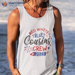 retro red white blue cousins crew 2023 4th of july kids shirt tank top
