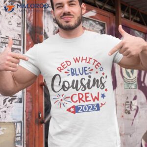 Retro Red White Blue Cousins Crew 2023 4th Of July Kids Shirt