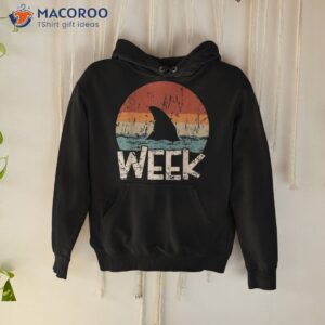 retro shark fin week 2023 lover ocean wildlife summer shirt hoodie