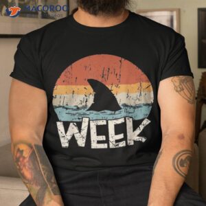 retro shark fin week 2023 lover ocean wildlife summer shirt tshirt