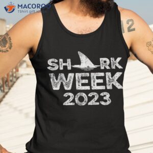 retro shark fin week 2023 lovers animal ocean trip biologist shirt tank top 3