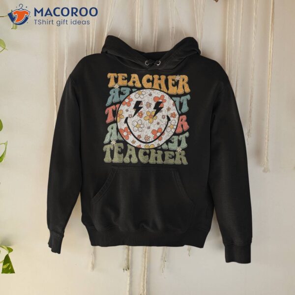 Retro Teacher Daisy Colorful – Eletary School Shirt