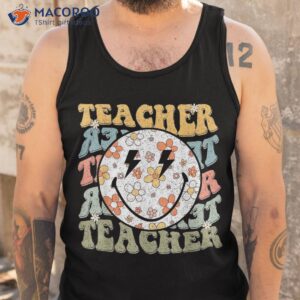 retro teacher daisy colorful eletary school shirt tank top