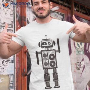 Retro Techno Party Funny Robot Shirt