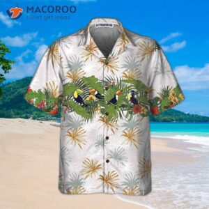 retro toucans and tropical plants toucan hawaiian shirt bird funny gift for lover 2