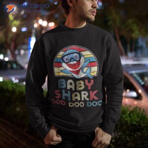 retro vintage baby sharks tshirt gift for kids boys shirt sweatshirt