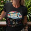 Retro Vintage Daddy Sharks Shirt Gift For Father