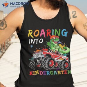 roaring kindergarten cool dinosaur back to school kids boys shirt tank top 3