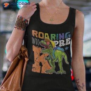 roaring pre k dinosaur t rex back to school boys gift shirt tank top 4