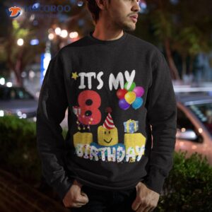 roblox noob birthday boy it s my 8th birthday fun 8 years old shirt sweatshirt