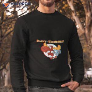 rocky bullwinkle glintch design shirt sweatshirt