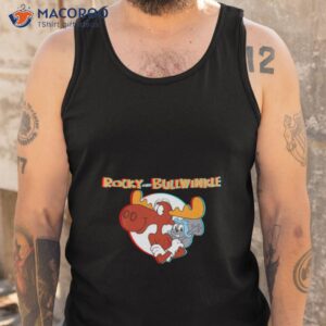 rocky bullwinkle glintch design shirt tank top