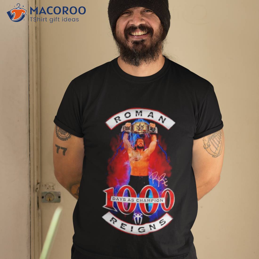 Roman Reigns 1000 Days As Champion Signature Shirt Roman Reigns 1000 Days As Champion Signature Shirt