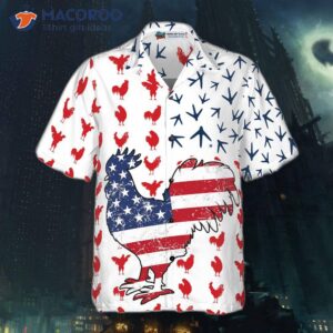 rooster american flag version 2 hawaiian shirt 3